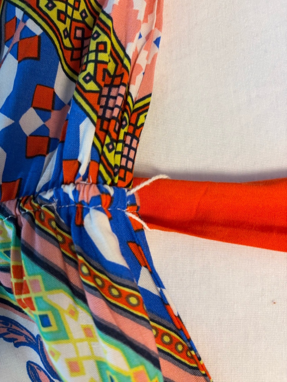 Flying Tomato Strapless Scarf Print Wide-Leg Jumpsuit | Boho Resort | Size M - Picture 6 of 10